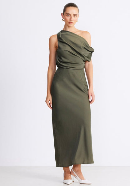 SNDYS Calissa Maxi Dress Khaki